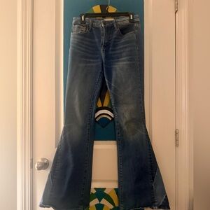 Driftwood-Farrah high-rise Patchwork Flare Jeans-26